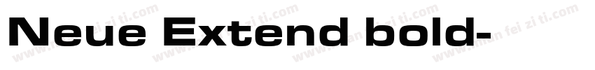 Neue Extend bold字体转换